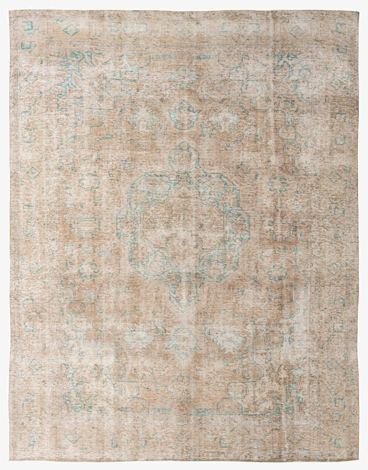 9' 8 x 12' 7  Hand Knotted Ultra Vintage Persian Wool Rug