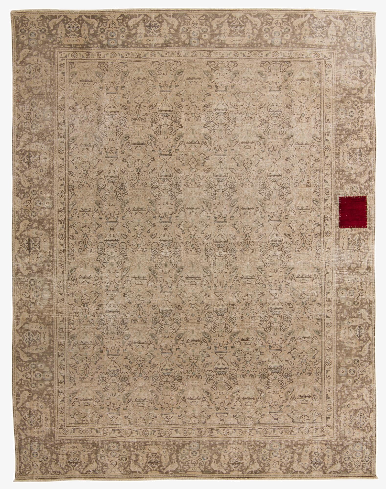 9' 4 x 12'  Hand Knotted Ultra Vintage Persian Wool Rug