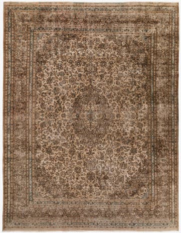 9' 8 x 12' 7 Hand Knotted Ultra Vintage Persian Wool Rug