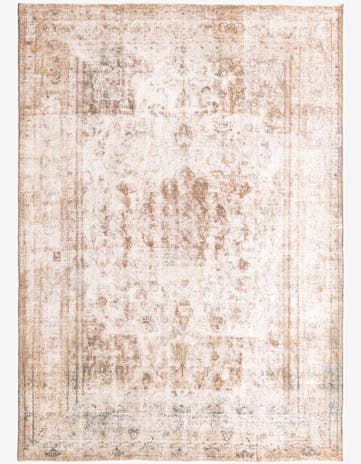 9' 9 x 13' 3 Hand Knotted Ultra Vintage Persian Wool Rug