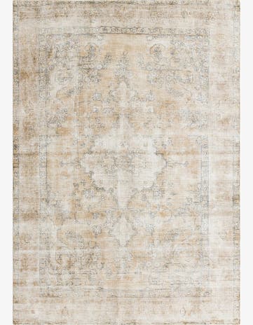 6' 7 x 9' 5 Hand Knotted Ultra Vintage Persian Wool Rug