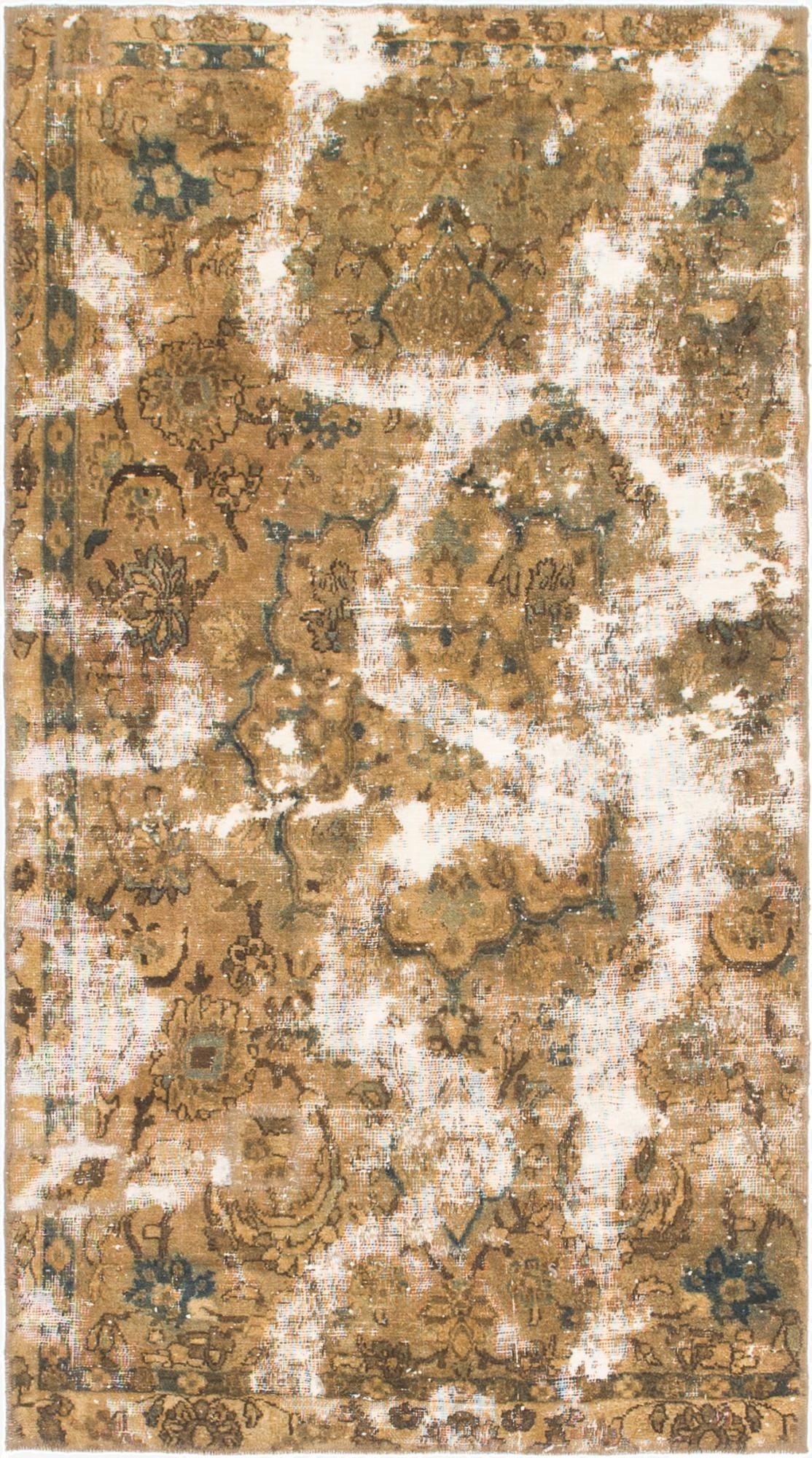 3' 4 x 6'  Hand Knotted Ultra Vintage Persian Wool Rug