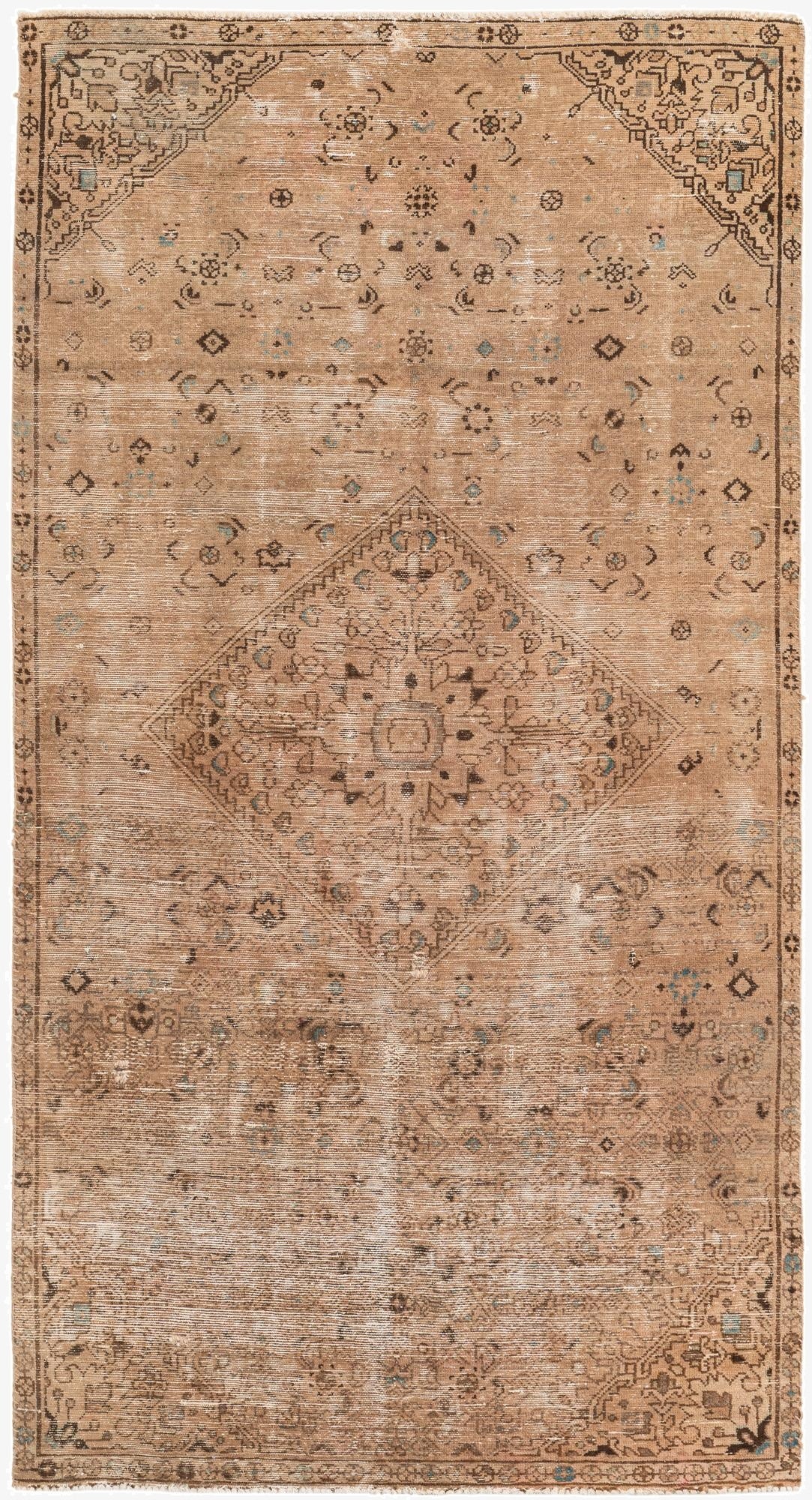 4' 7 x 8' 8  Hand Knotted Ultra Vintage Persian Wool Rug