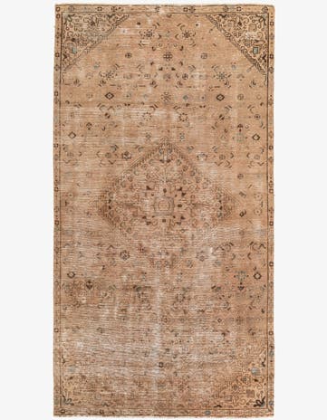 4' 7 x 8' 8 Hand Knotted Ultra Vintage Persian Wool Rug