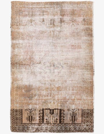 4' 1 x 6' 4 Hand Knotted Ultra Vintage Persian Wool Rug