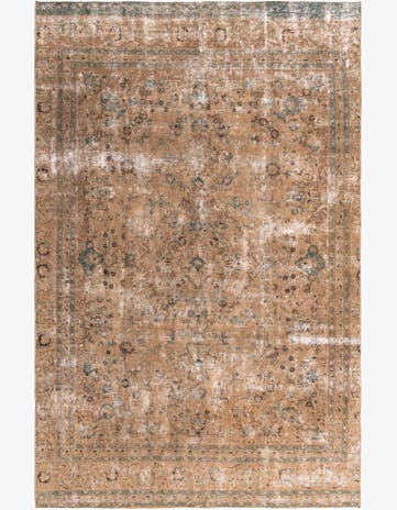 8' x 12' 8 Hand Knotted Ultra Vintage Persian Wool Rug