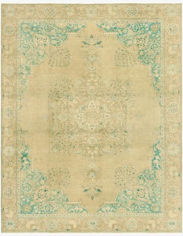 9' 5 x 12' 2 Hand Knotted Ultra Vintage Persian Wool Rug