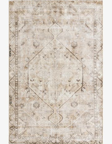 6' 4 x 9' 9 Hand Knotted Ultra Vintage Persian Wool Rug