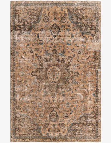 6' x 9' 2 Hand Knotted Ultra Vintage Persian Wool Rug