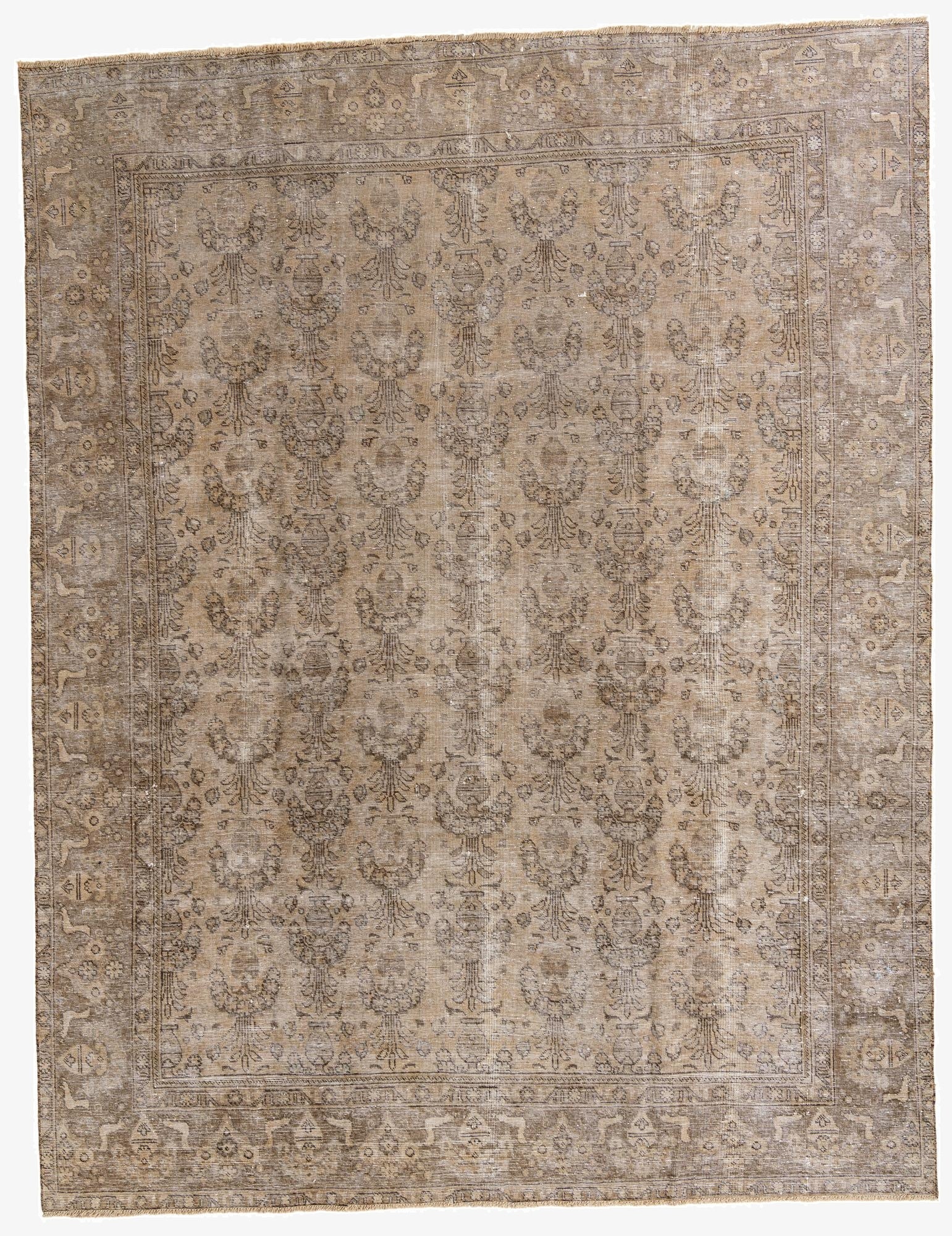 9' 4 x 12'  Hand Knotted Ultra Vintage Persian Wool Rug