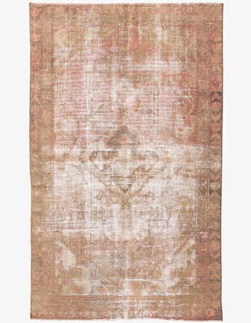 4' x 6' 6 Hand Knotted Ultra Vintage Persian Wool Rug