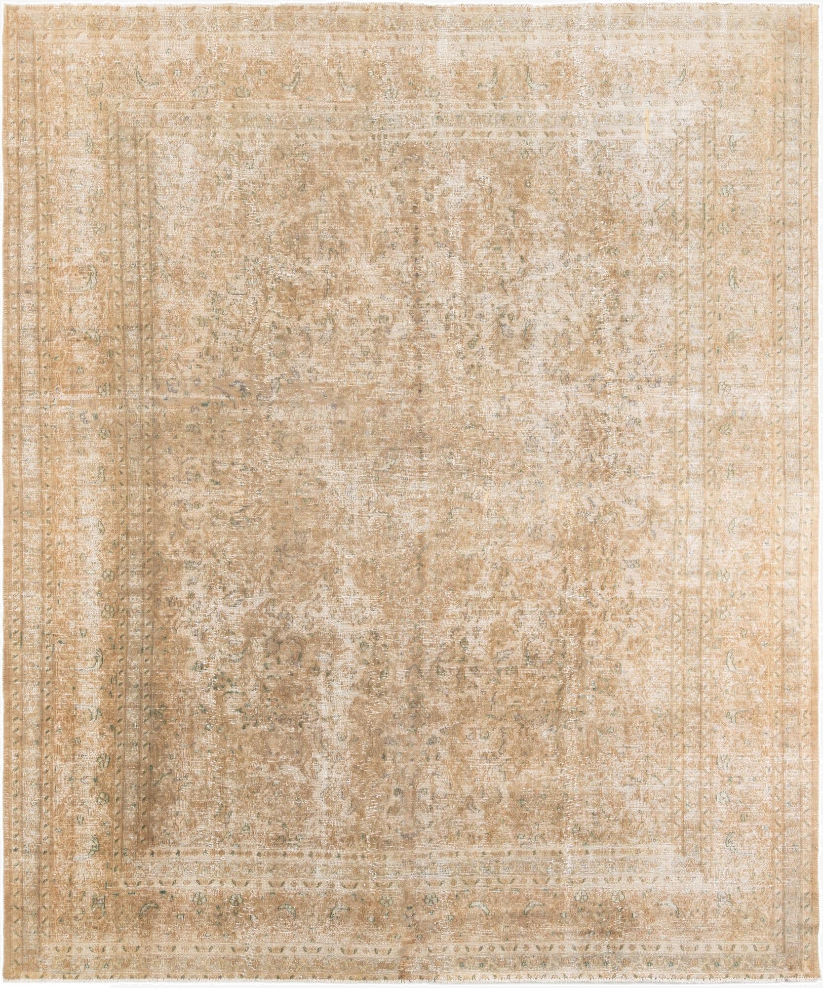 9' 7 x 11' 6  Hand Knotted Ultra Vintage Persian Wool Rug