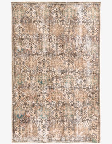 5' 5 x 8' 9 Hand Knotted Ultra Vintage Persian Wool Rug