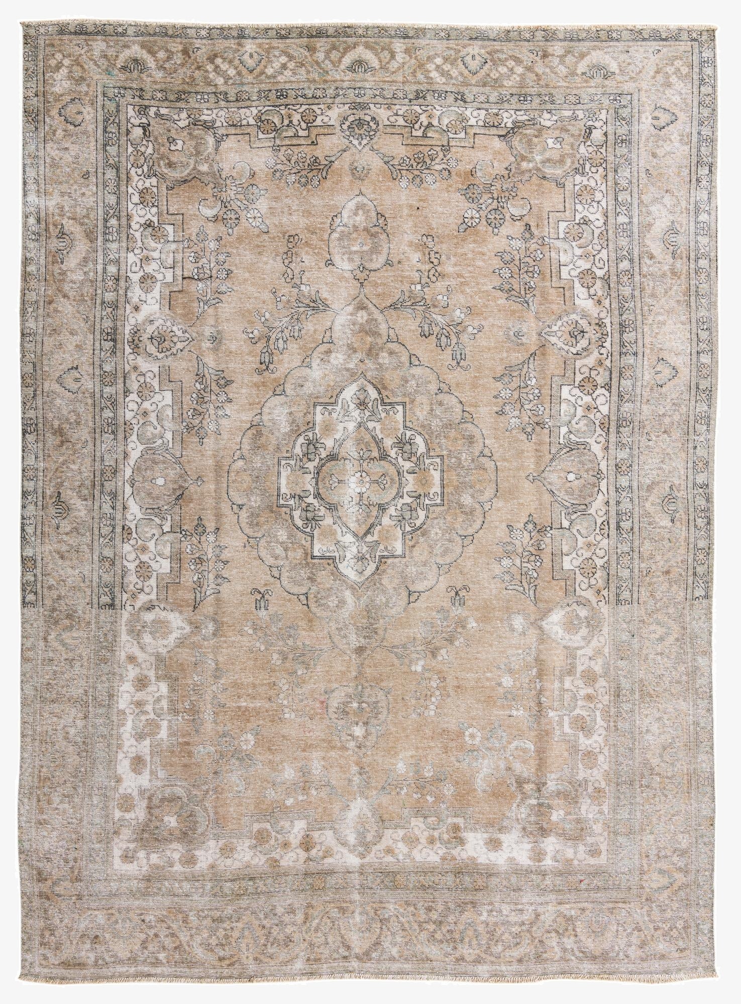 8' 3 x 11' 4  Hand Knotted Ultra Vintage Persian Wool Rug