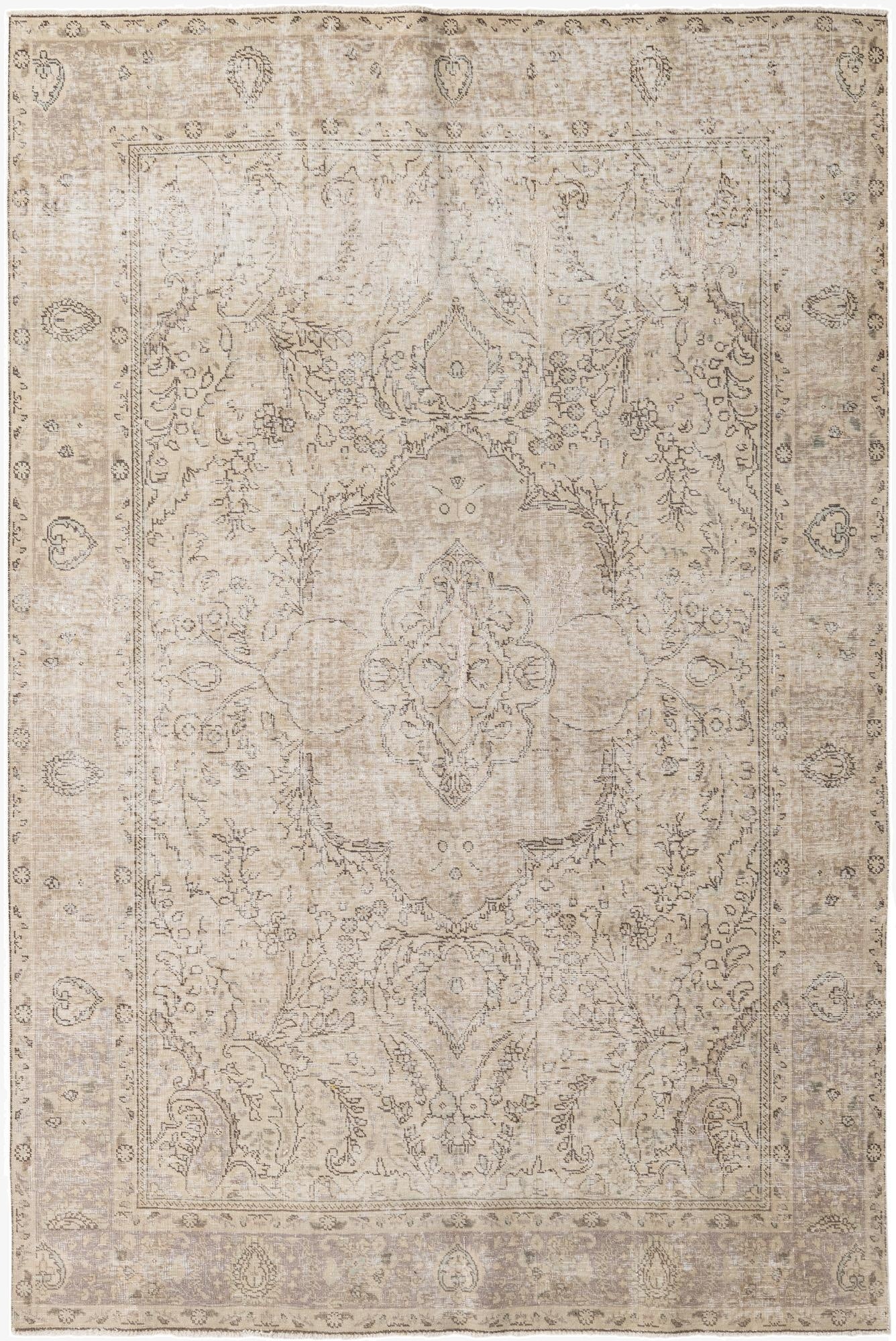 Primary image 6' 5 x 9' 6  Hand Knotted Ultra Vintage Persian Wool Rug