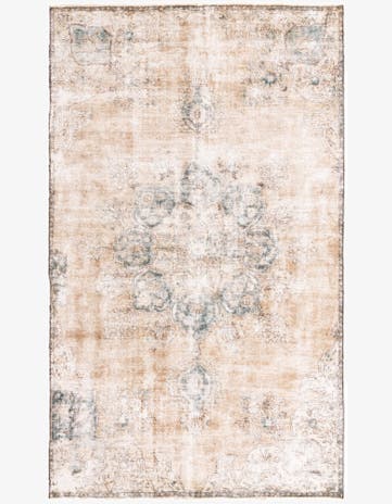 5' 9 x 9' 7 Hand Knotted Ultra Vintage Persian Wool Rug