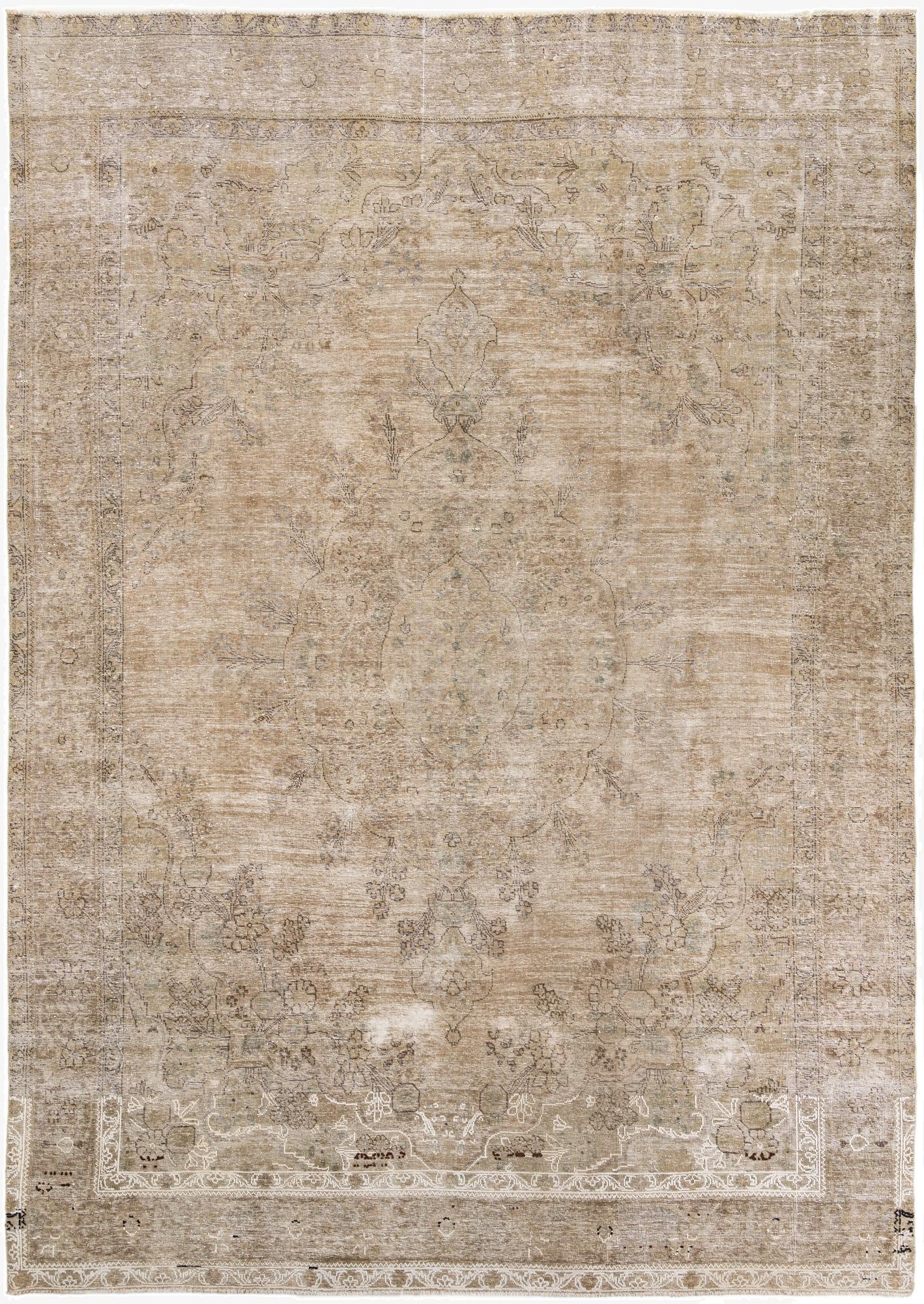 9' 3 x 13'  Hand Knotted Ultra Vintage Persian Wool Rug