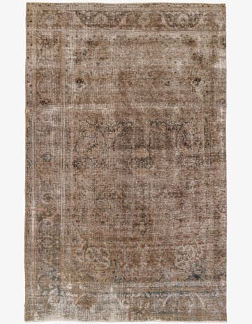 6' 3 x 10' 1 Hand Knotted Ultra Vintage Persian Wool Rug