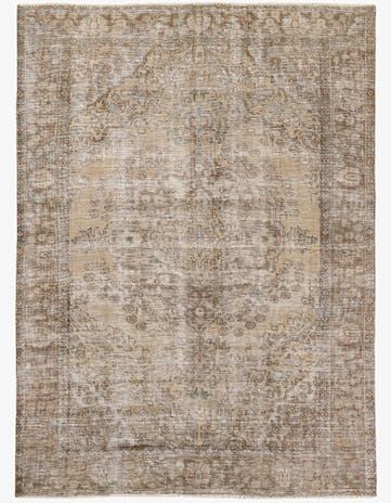 6' 7 x 8' 10 Hand Knotted Ultra Vintage Persian Wool Rug