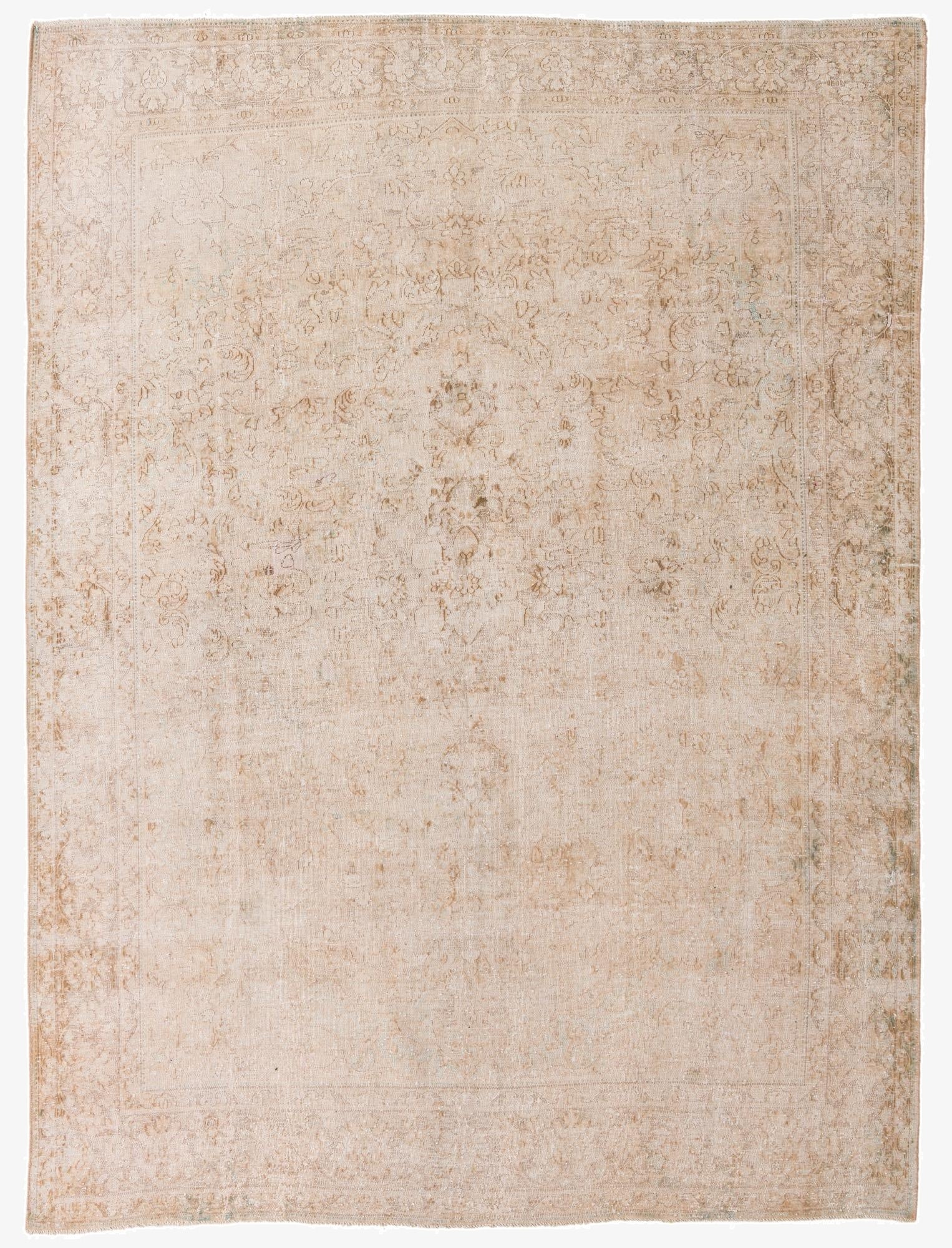 8' x 10' 8  Hand Knotted Ultra Vintage Persian Wool Rug