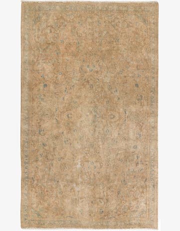 4' 9 x 7' 8 Hand Knotted Ultra Vintage Persian Wool Rug