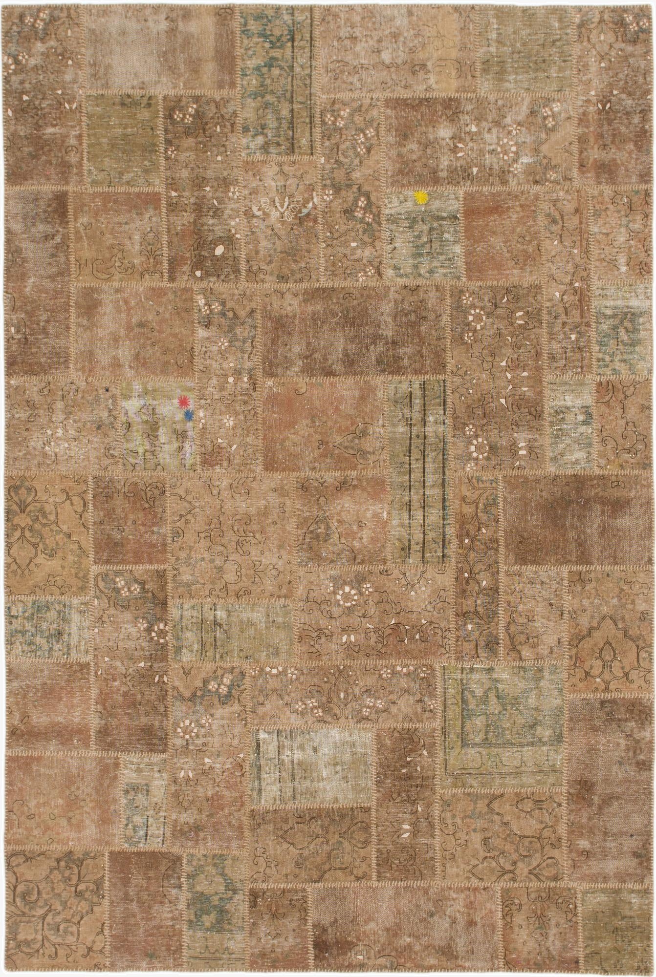 6' 10 x 10' 2  Hand Knotted Ultra Vintage Persian Wool Rug