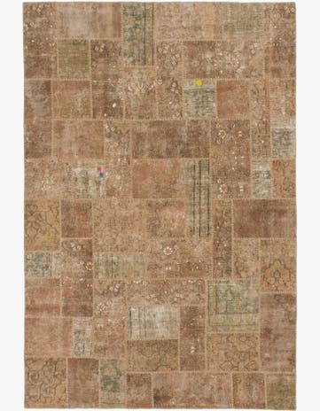 6' 10 x 10' 2 Hand Knotted Ultra Vintage Persian Wool Rug