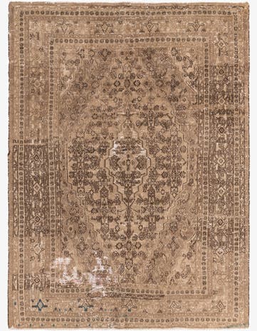 7' 3 x 9' 3 Hand Knotted Ultra Vintage Persian Wool Rug