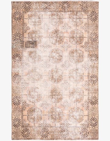 4' x 6' 5 Hand Knotted Ultra Vintage Persian Wool Rug