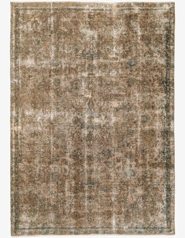 7' x 9' 10 Hand Knotted Ultra Vintage Persian Wool Rug