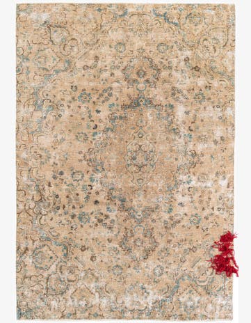 6' 10 x 10' 6 Hand Knotted Ultra Vintage Persian Wool Rug