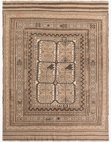 6' 5 x 8' 7 Hand Knotted Ultra Vintage Persian Wool Rug