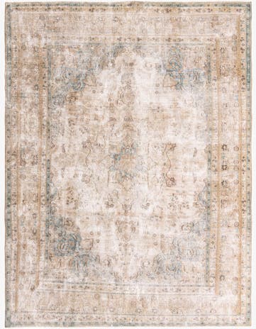 9' 4 x 12' 7 Hand Knotted Ultra Vintage Persian Wool Rug