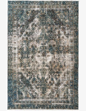 6' x 9' Hand Knotted Ultra Vintage Persian Wool Rug