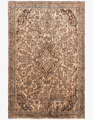 5' 2 x 7' 9 Hand Knotted Ultra Vintage Persian Wool Rug
