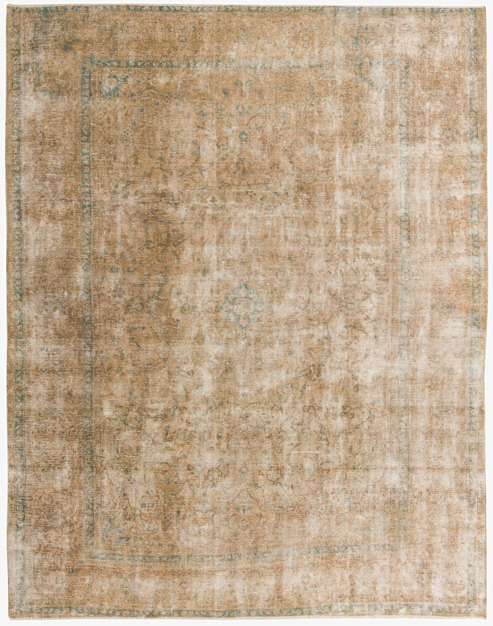 Primary image 9' 6 x 12'  Hand Knotted Ultra Vintage Persian Wool Rug