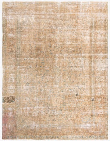 9' 5 x 12' 5 Hand Knotted Ultra Vintage Persian Wool Rug