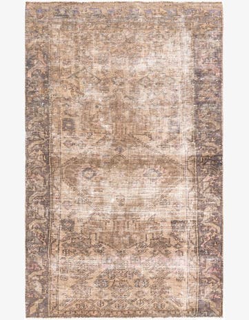 3' 9 x 6' 1 Hand Knotted Ultra Vintage Persian Wool Rug