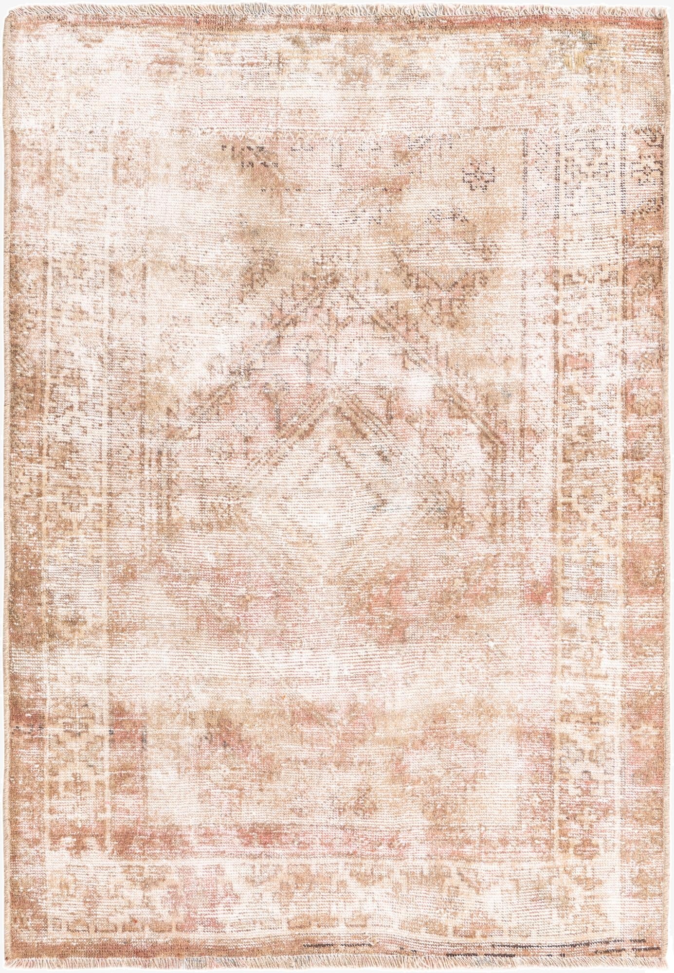 Primary image 3' 6 x 5'  Hand Knotted Ultra Vintage Persian Wool Rug