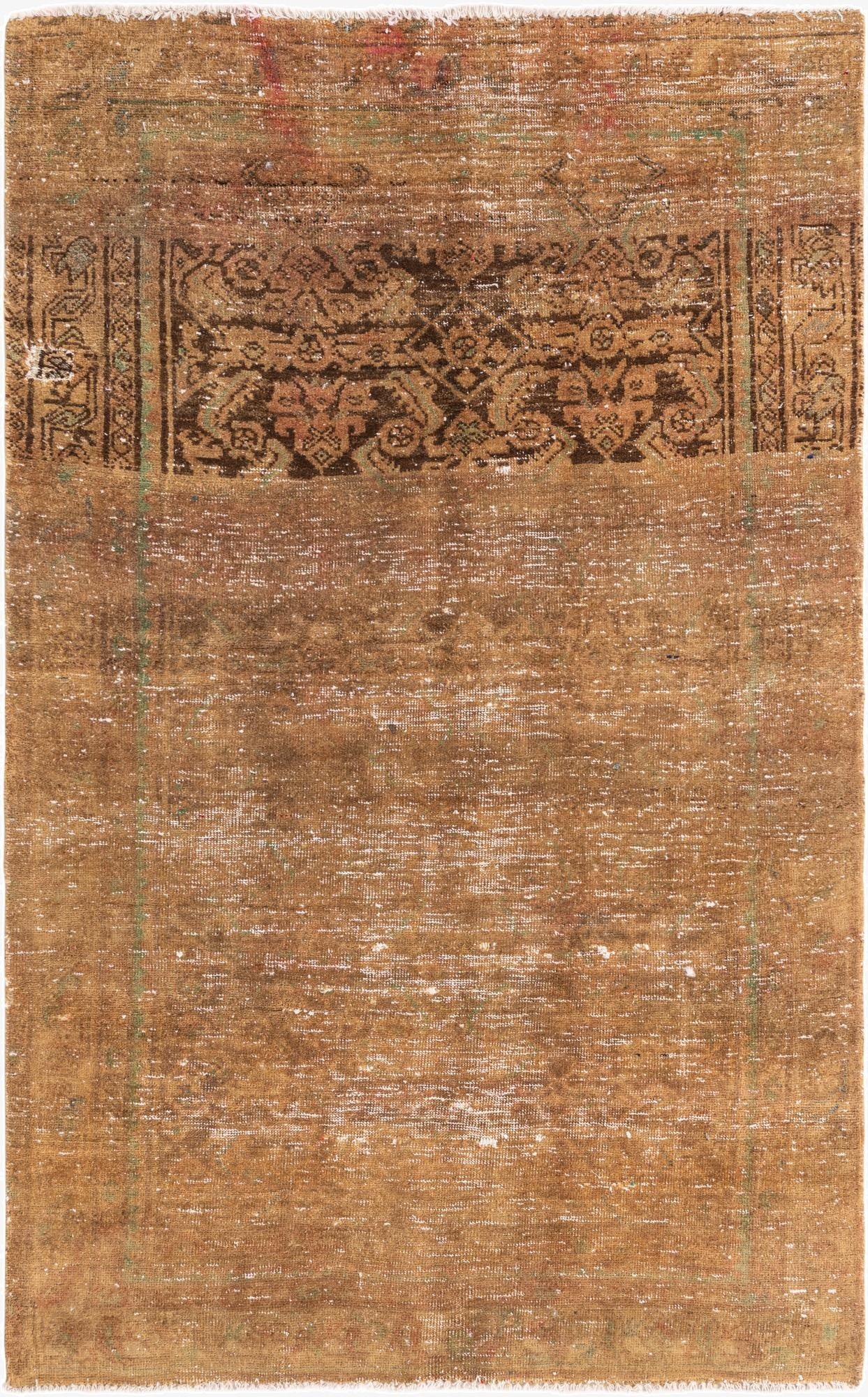 4' 2 x 6' 10  Hand Knotted Ultra Vintage Persian Wool Rug