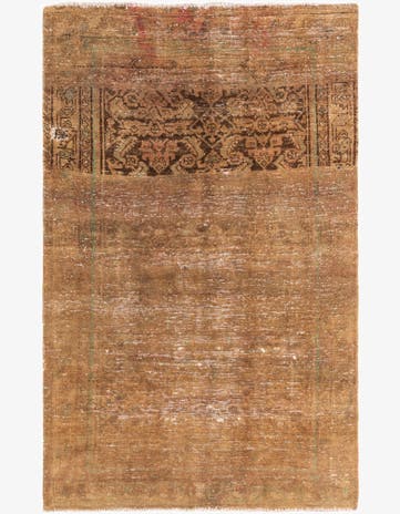 4' 2 x 6' 10 Hand Knotted Ultra Vintage Persian Wool Rug