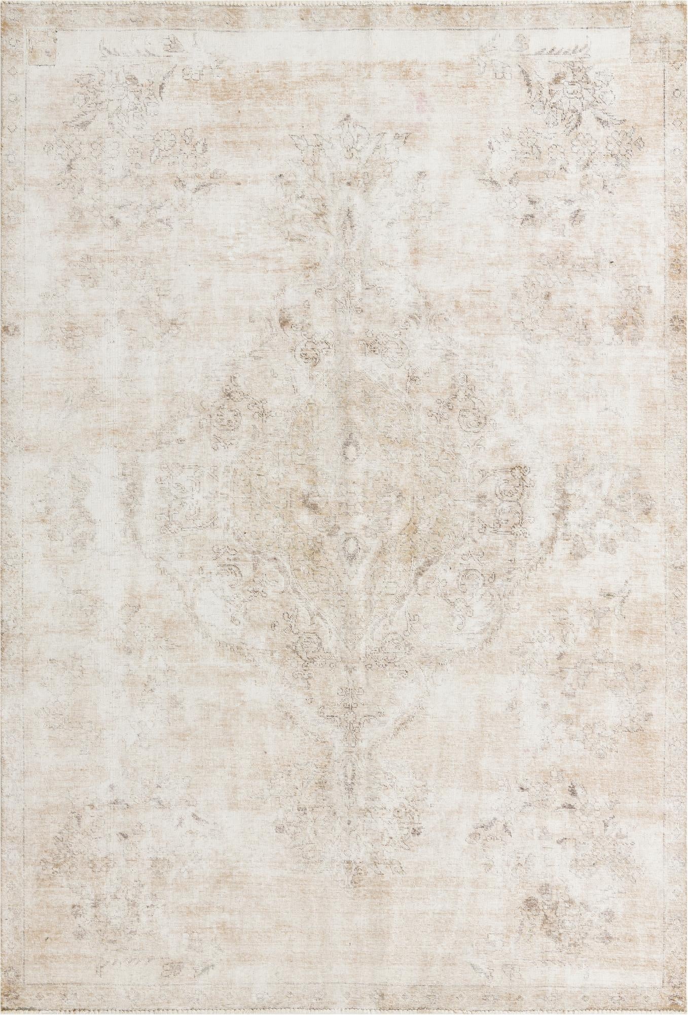 7' x 10' 5  Hand Knotted Ultra Vintage Persian Wool Rug