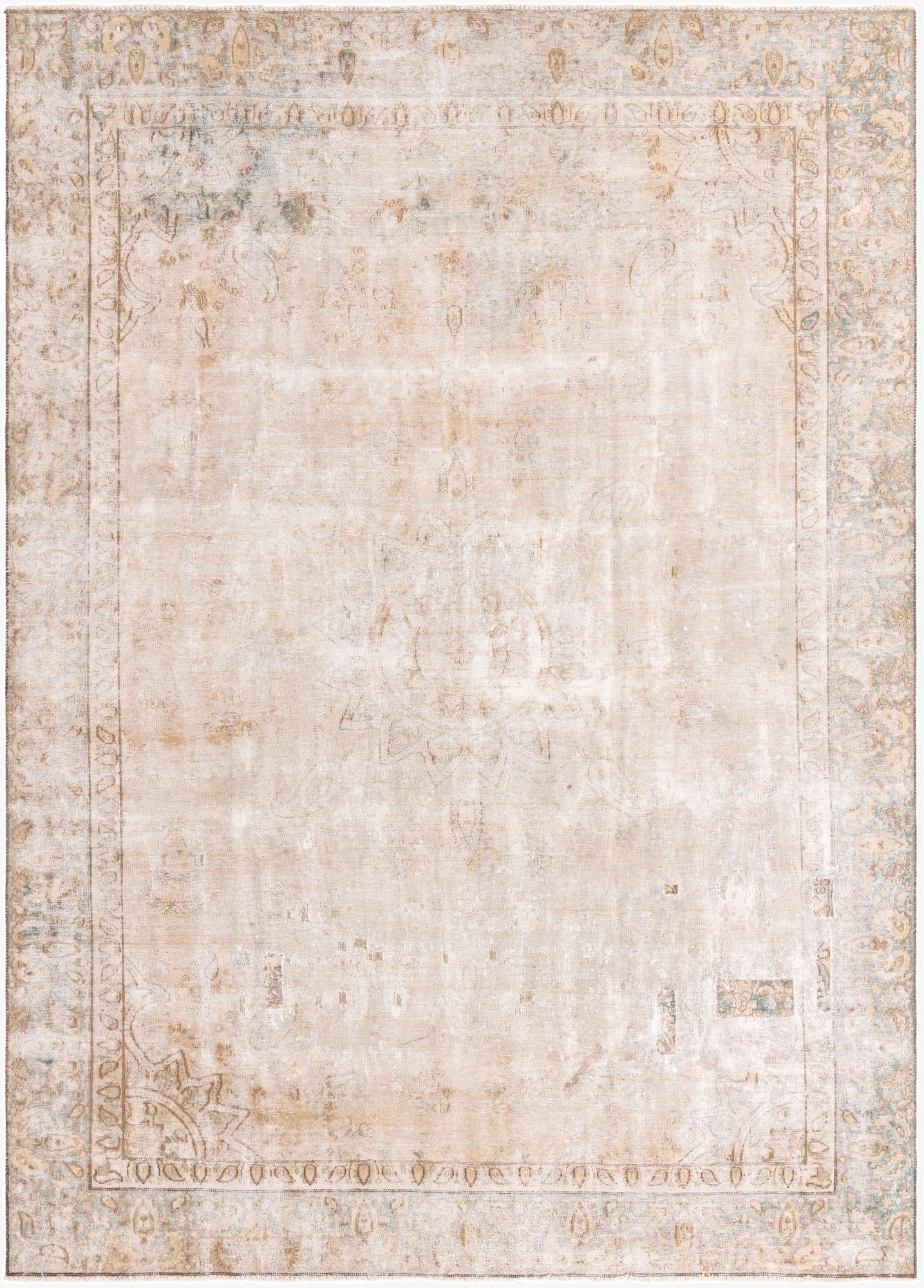 9' x 12' 9  Hand Knotted Ultra Vintage Persian Wool Rug