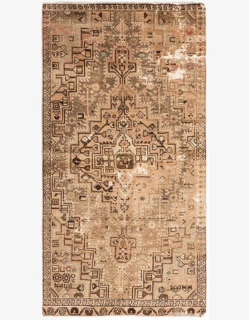 3' 7 x 6' 10 Hand Knotted Ultra Vintage Persian Wool Rug