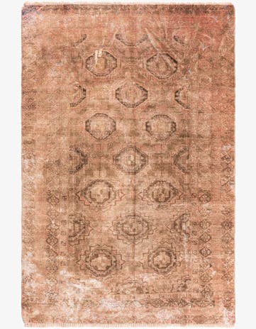 4' x 6' Hand Knotted Ultra Vintage Persian Wool Rug