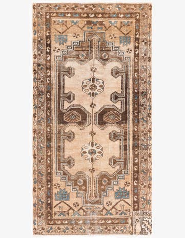 3' 2 x 6' 1 Hand Knotted Ultra Vintage Persian Wool Rug
