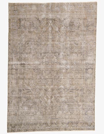 6' 5 x 9' 2 Hand Knotted Ultra Vintage Persian Wool Rug