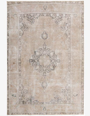 6' 6 x 9' 7 Hand Knotted Ultra Vintage Persian Wool Rug