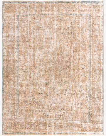 9' 4 x 13' Hand Knotted Ultra Vintage Persian Wool Rug