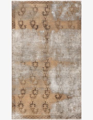 3' 4 x 5' 9 Hand Knotted Ultra Vintage Persian Wool Rug